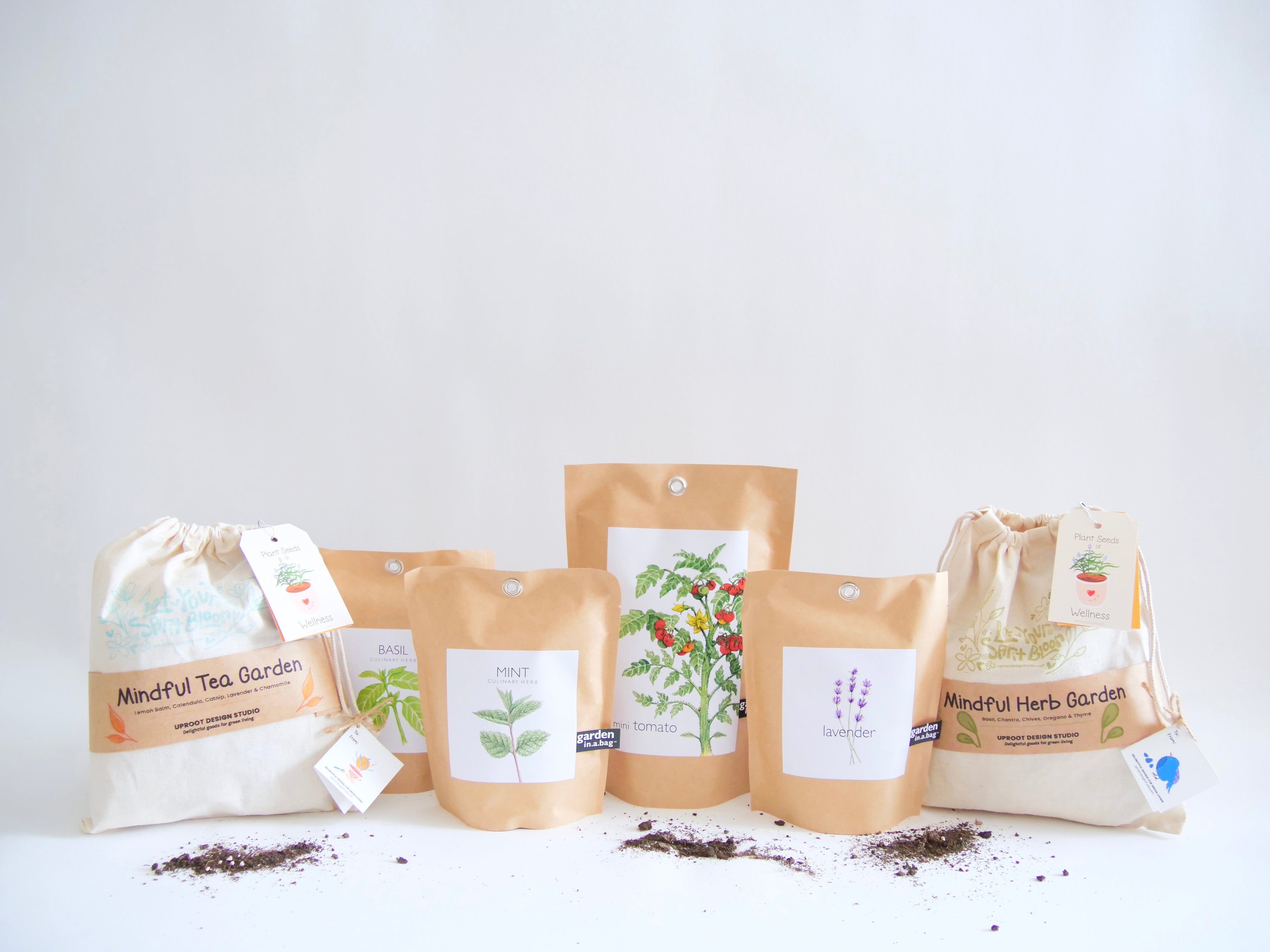 "Get Growing" Mindful Garden in a Bag Kit: Mindfulness Journal, Meditation Card + Growing Kit - (Assorted Year-Round)