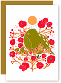 "Holiday Bird in the Bush" Greeting Cards + Matching Envelope - Assorted (Winter Wishes / Words of Love)