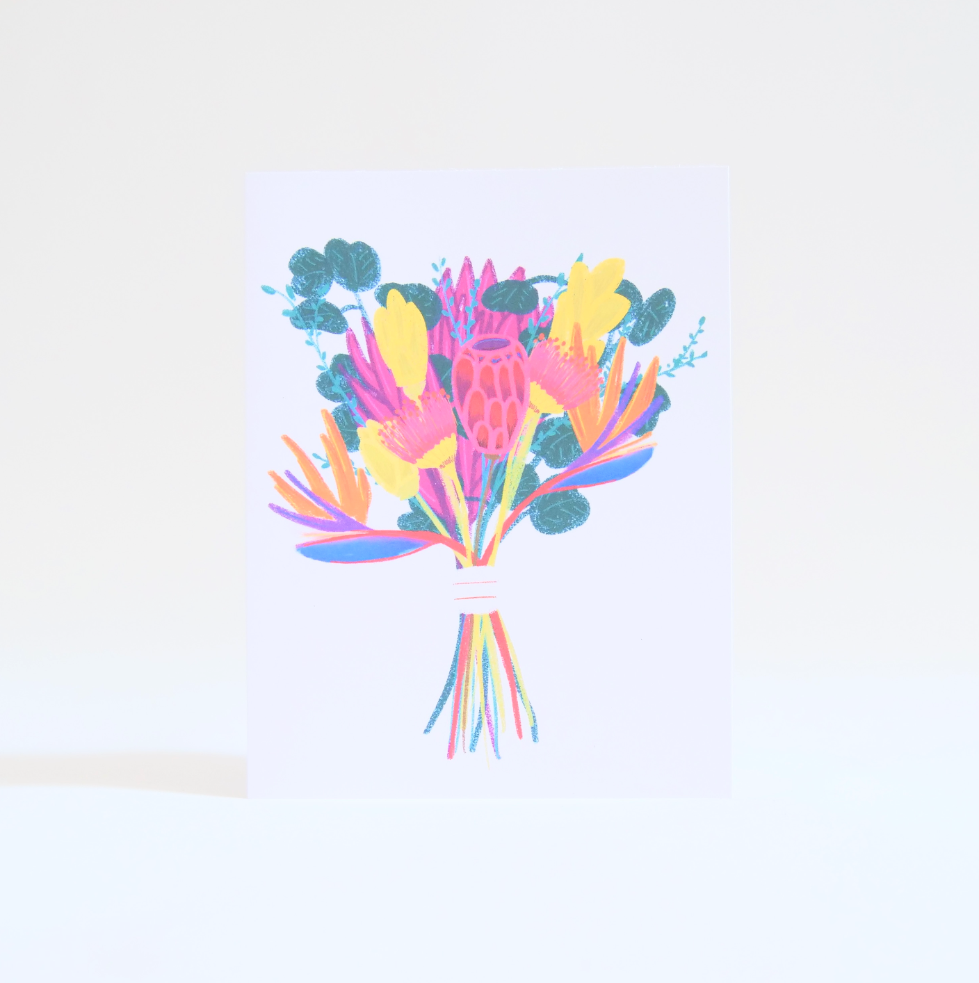 Eco Recycled 4x6 Greeting Cards w. Hand-Drawn Art + Recycled Envelopes, Blank inside - Assorted (Grow & Bloom)