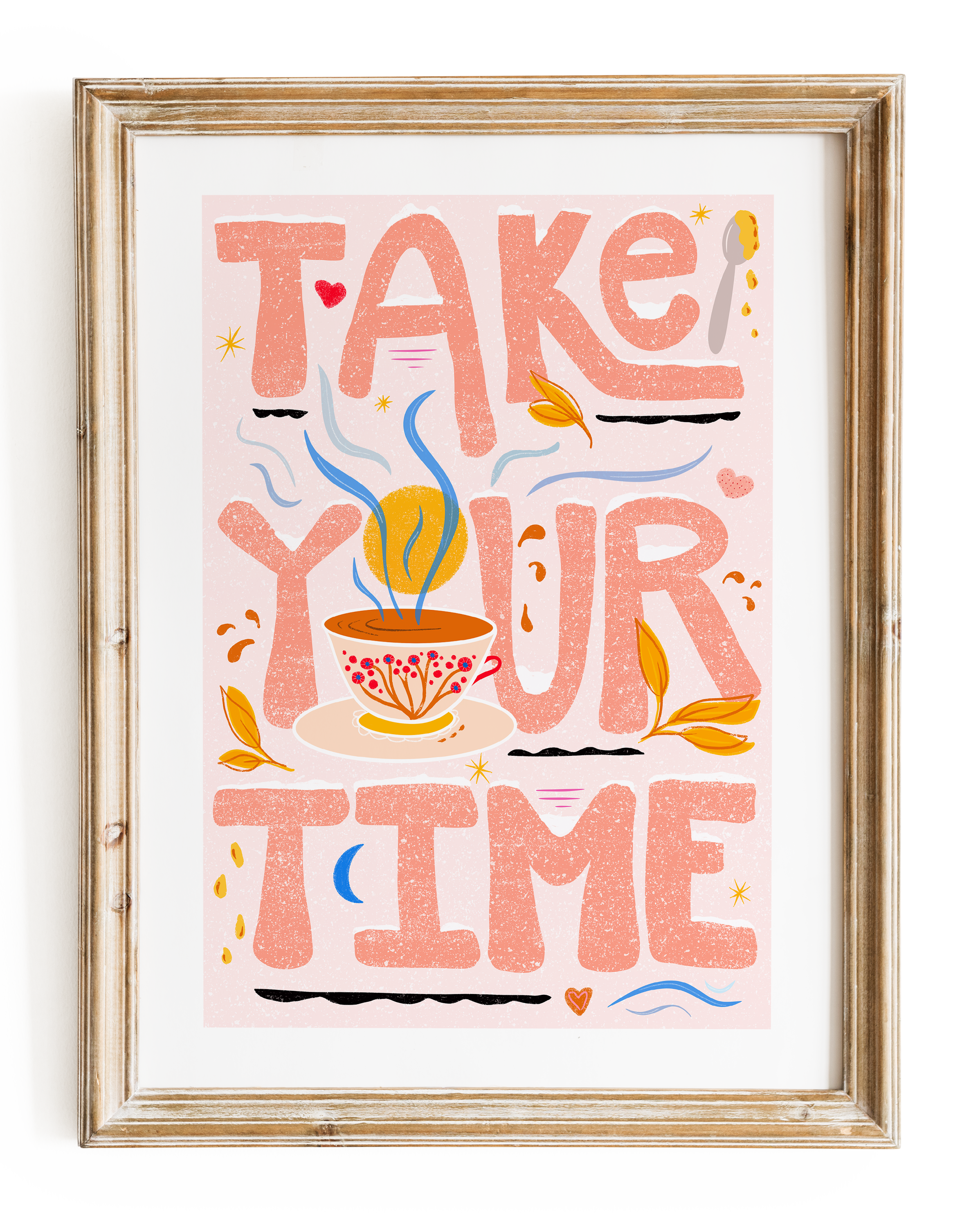 "Take Your Time" Meditative Eco-Art Print 12x18"
