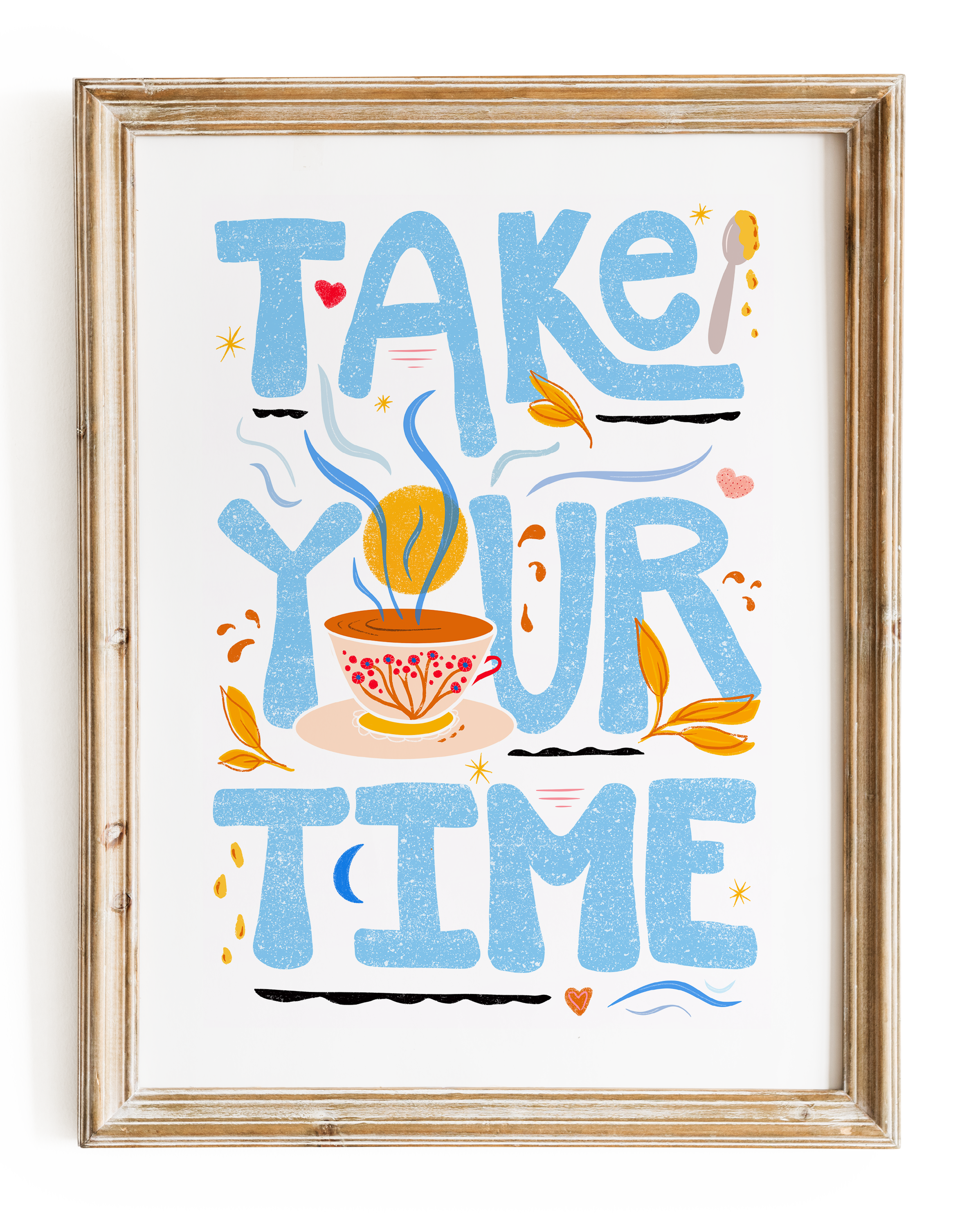 "Take Your Time" Meditative Eco-Art Print 12x18"