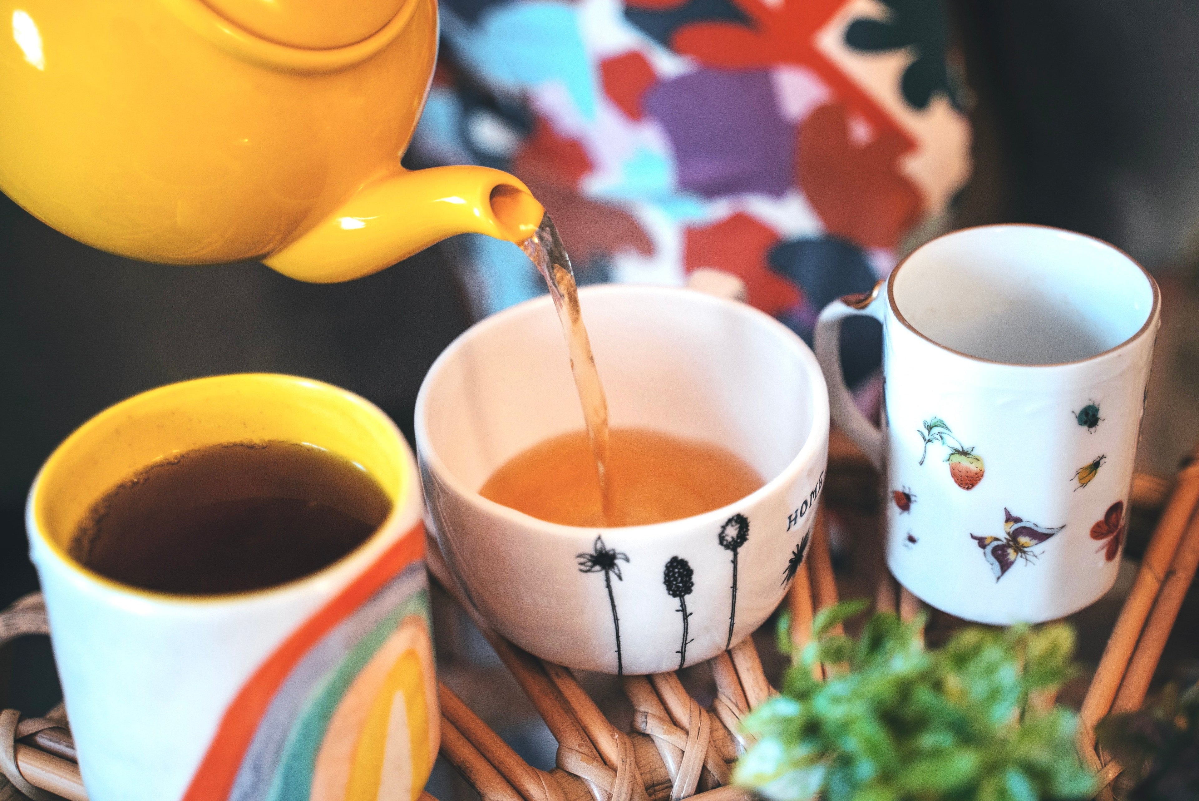 "Scrumptious Spice" Organic Tea Gift Set w. Honey & Tea Towel (Restful Brew)