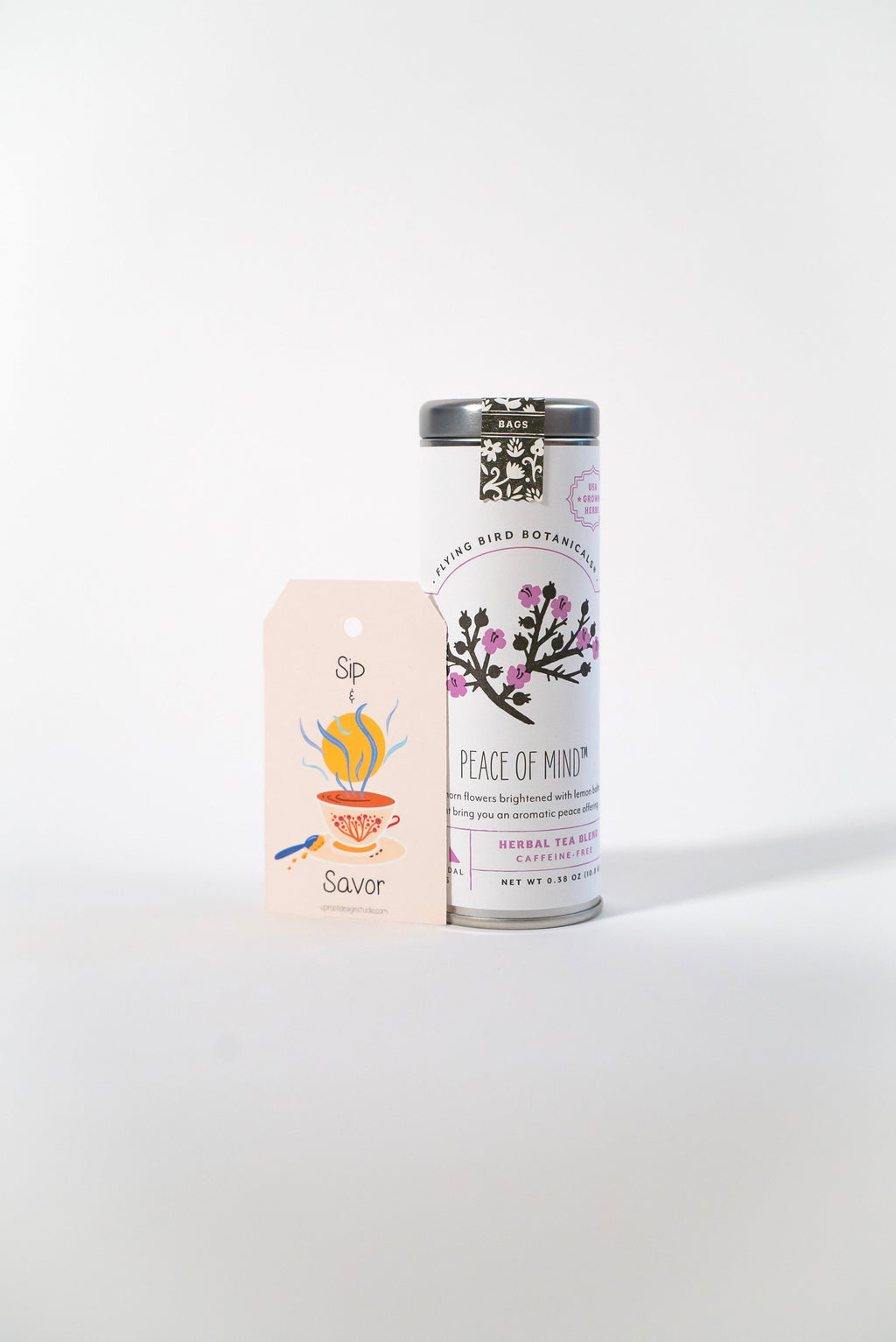 Encouragement Gift Box: Lavender Eye Pillow, Floral Tea, Honey, "Hey Beautiful" Candle, and Greeting Card (Natural Comforts / Winter Dreaming)