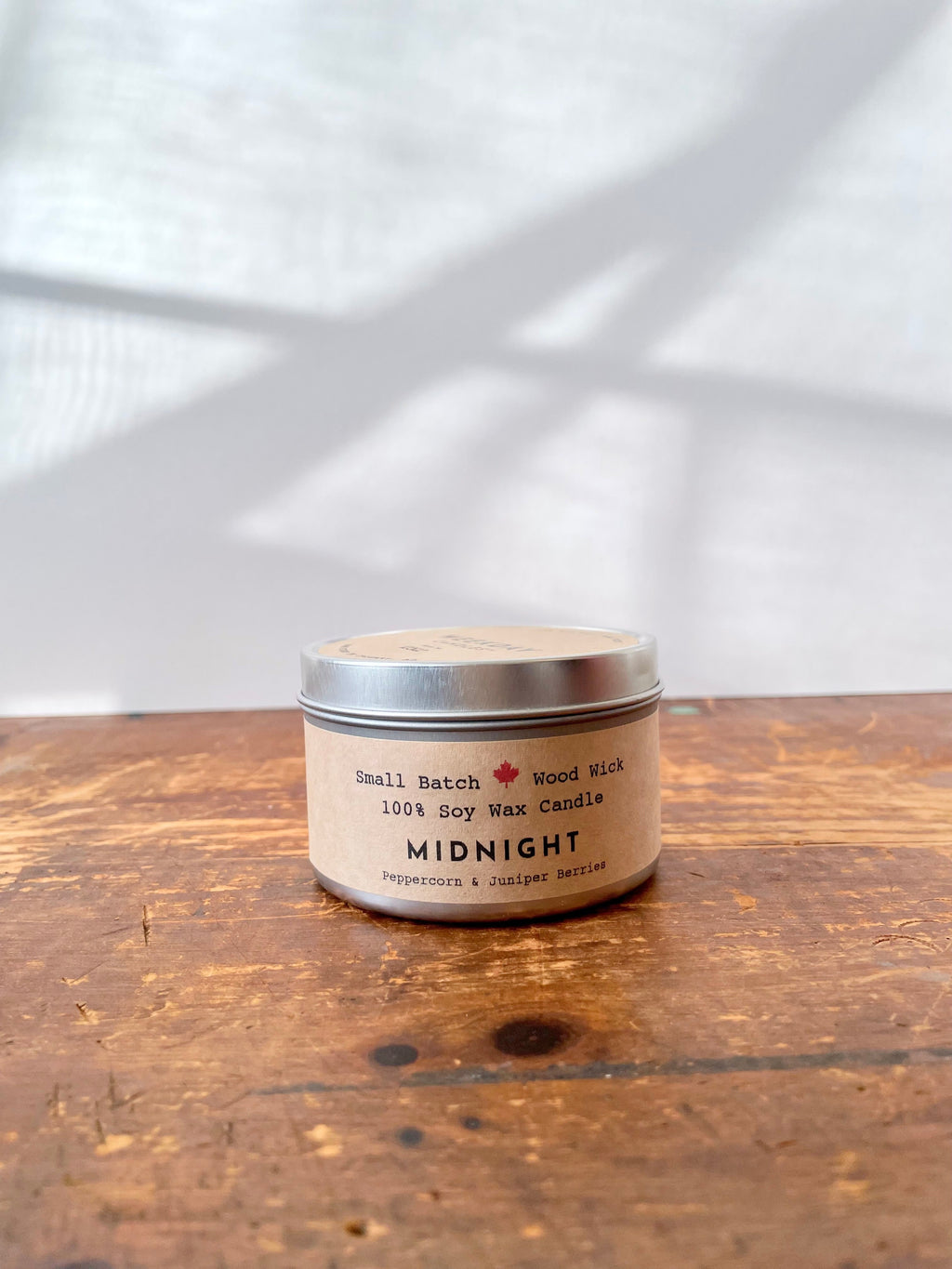 "Midnight" Soy Crackling Wick Eco-Candle - Peppercorn & Juniper Berries Scent (Shine On / Winter Dreaming)