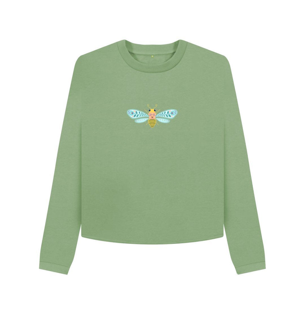 Cozy Bee Pullover (Adult - Rose, Light Green & Dusty Blue)