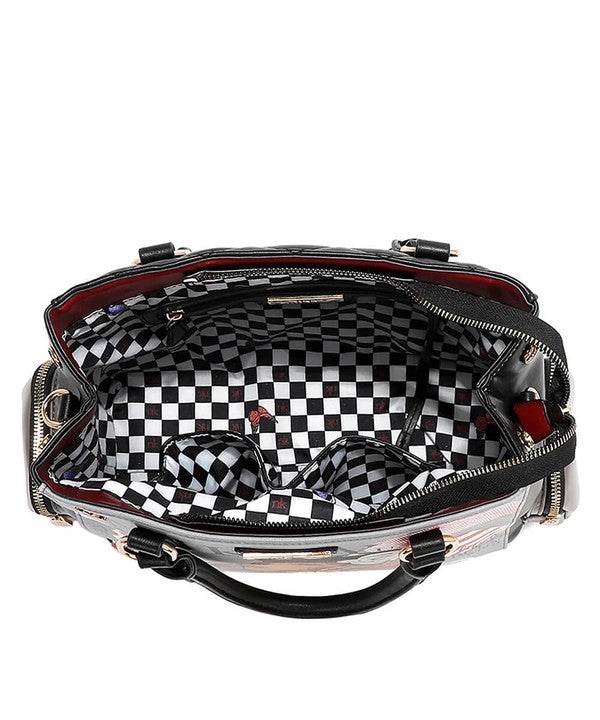 Nicole Lee USA Eco-Leather Handbag with Side Pockets