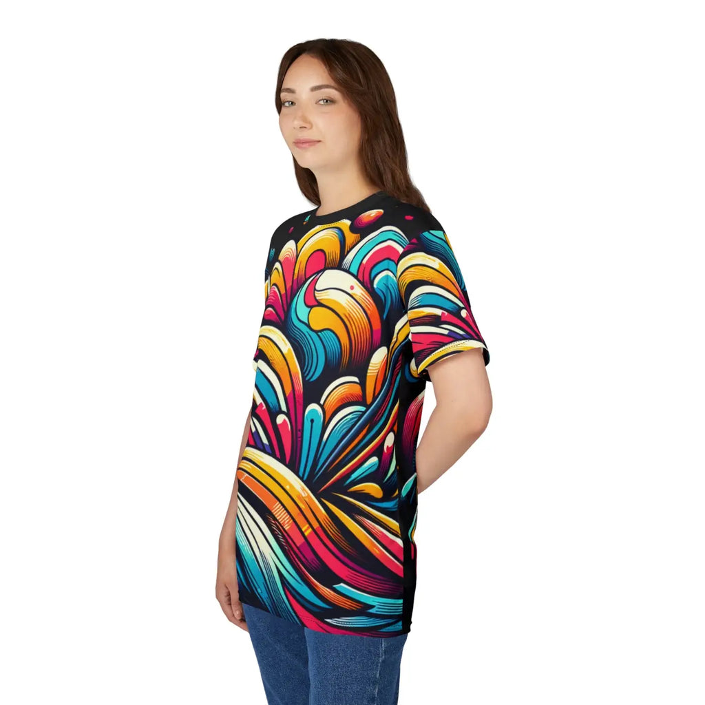 Abstract Brush Strokes Tee – Eco-friendly - Dipaliz