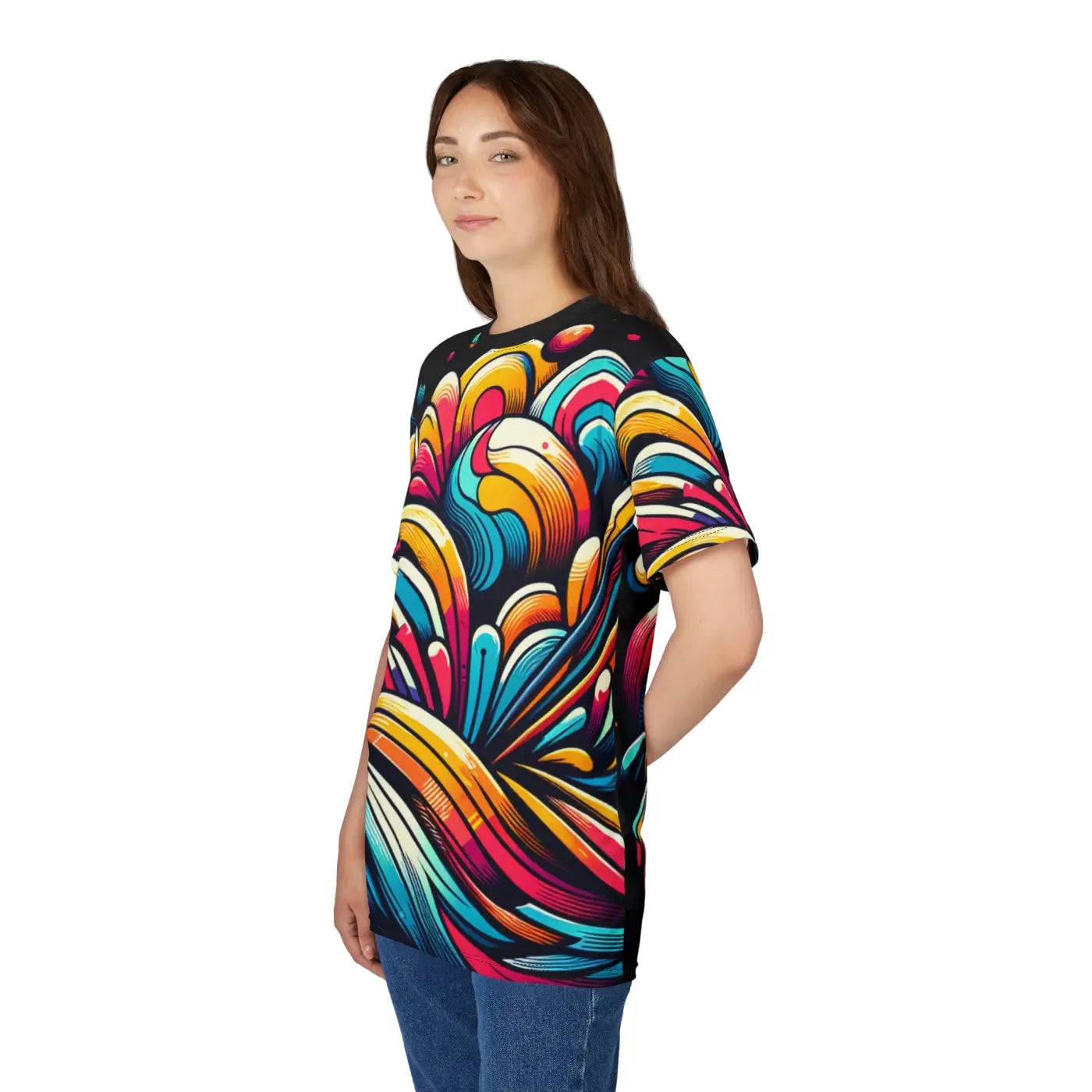 Abstract Brush Strokes Tee – Eco-friendly - Dipaliz