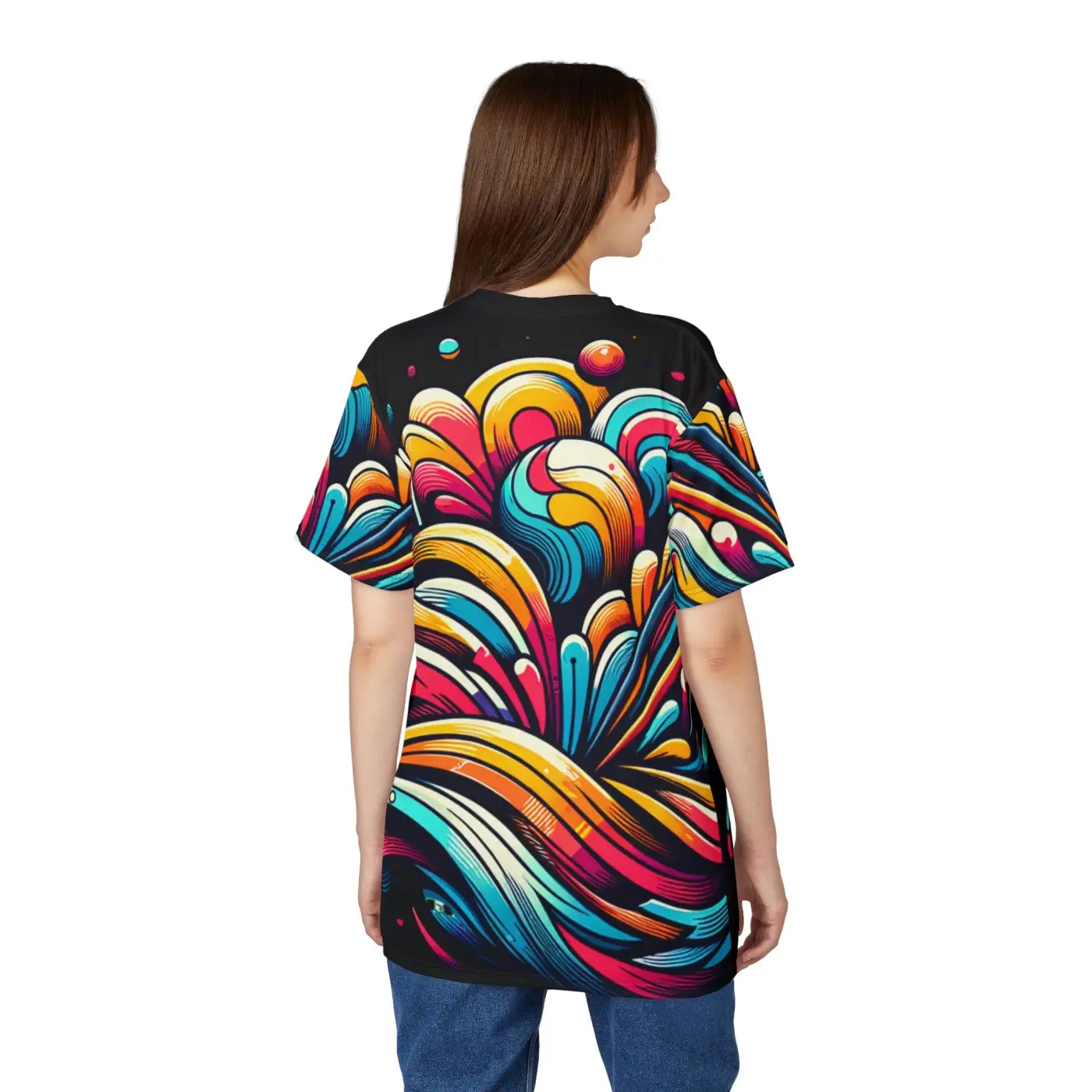 Abstract Brush Strokes Tee – Eco-friendly - Dipaliz