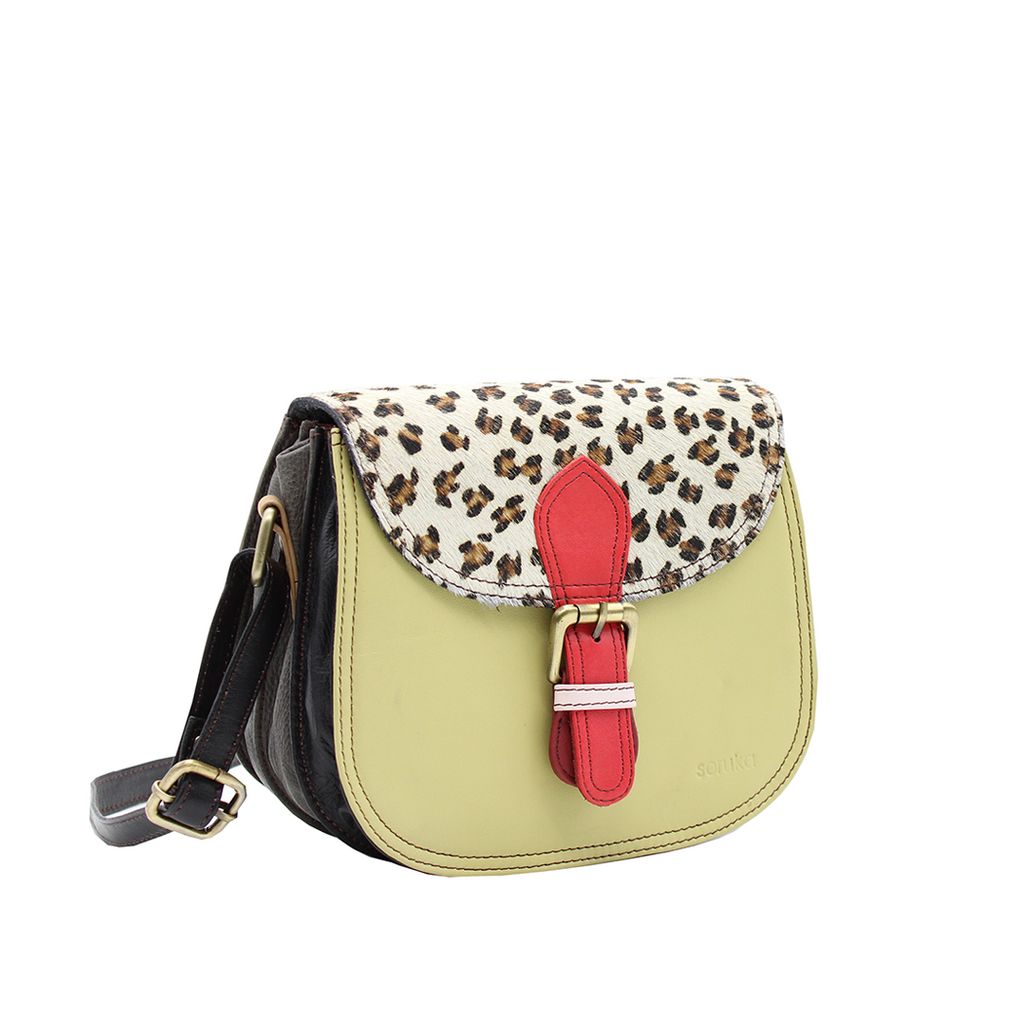 Soruka Ally Print · Leather Crossbody Bag