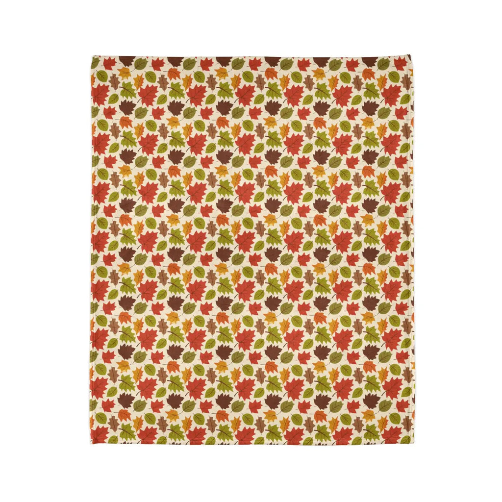 Autumn Leaves Blanket – Eco-friendly Minky Fleece - Dipaliz