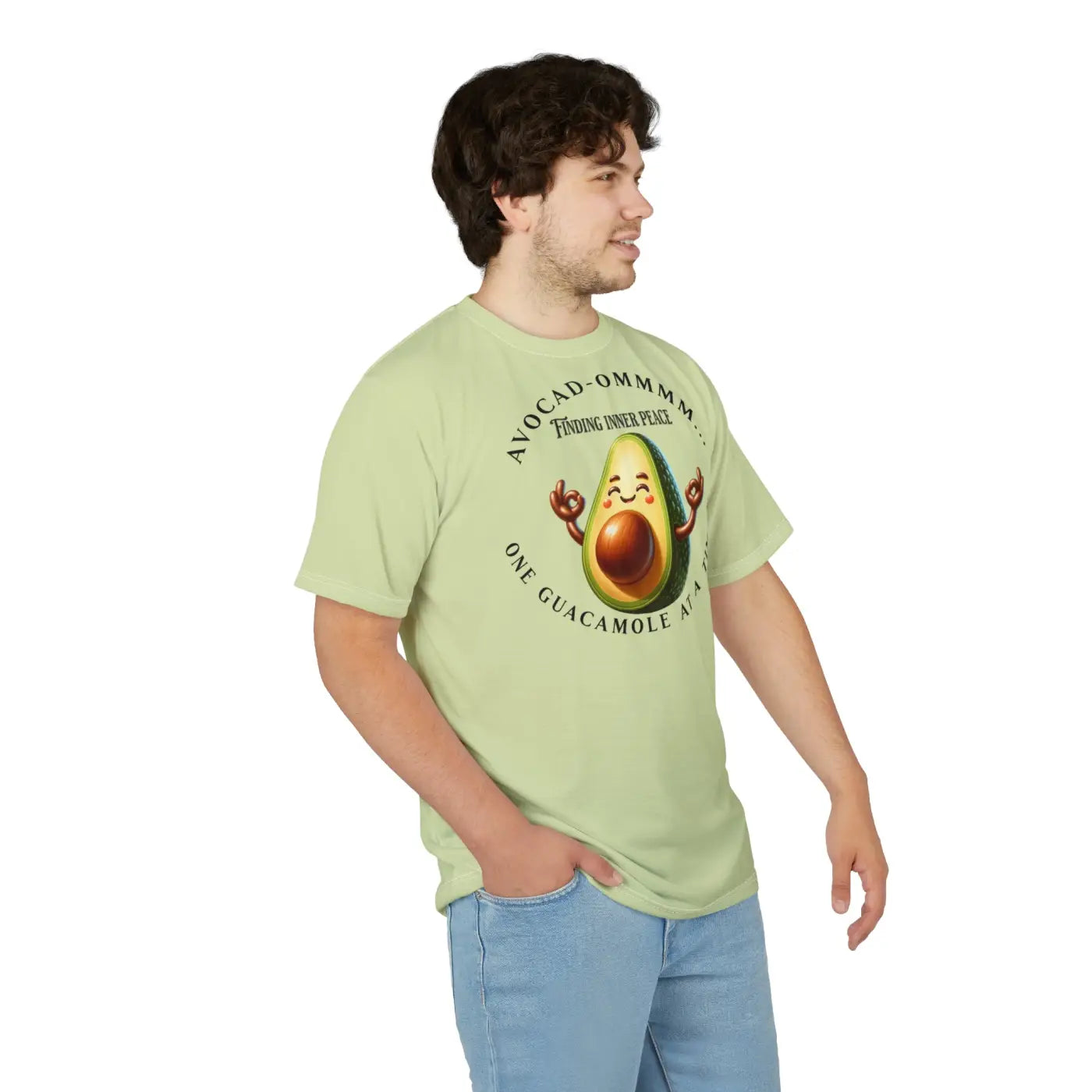Avocado Om Unisex Tee – Eco-friendly Clothing - Dipaliz