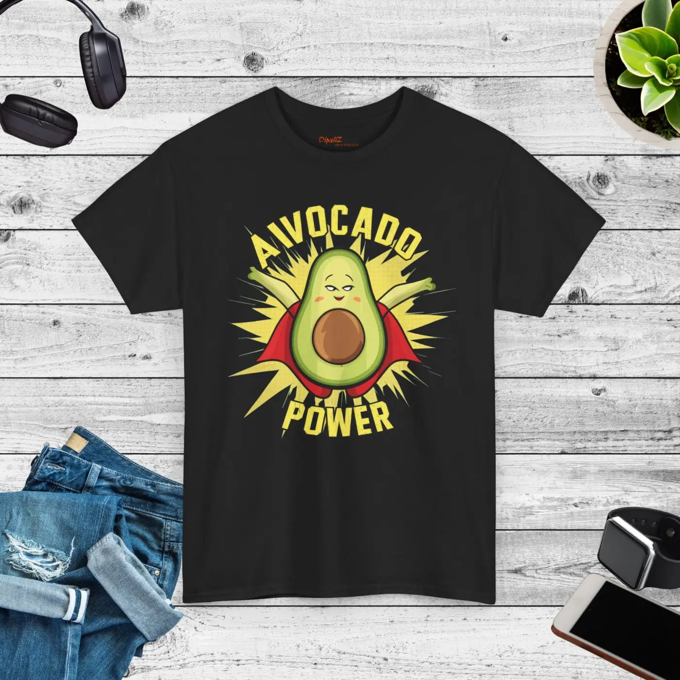 Avocado Power T-shirt – Eco-friendly Cotton - Dipaliz