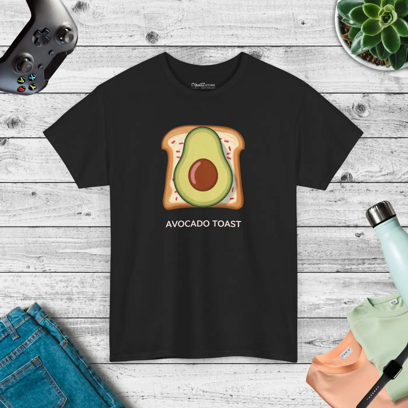 Avocado Toast Heavy Cotton Tee – Eco-friendly - Dipaliz