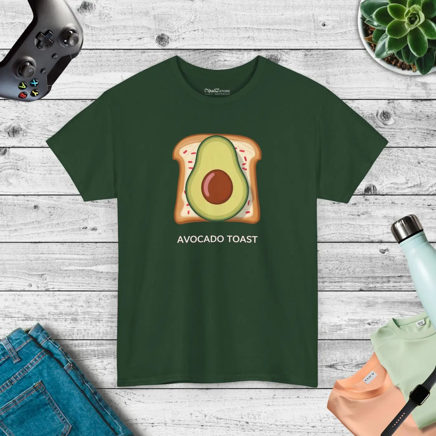 Avocado Toast Heavy Cotton Tee – Eco-friendly - Dipaliz