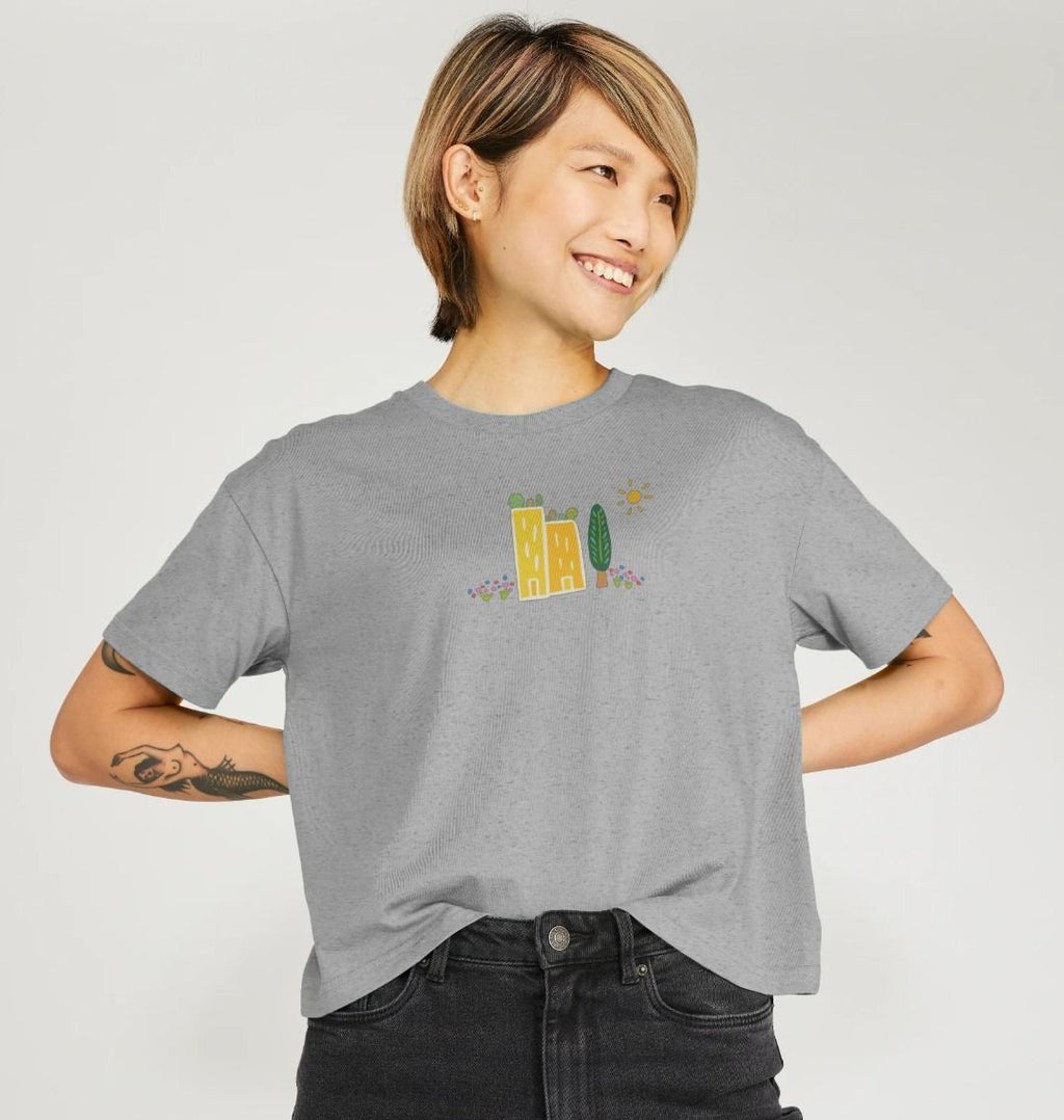 Green Cities Crop Top Boxy T-Shirt