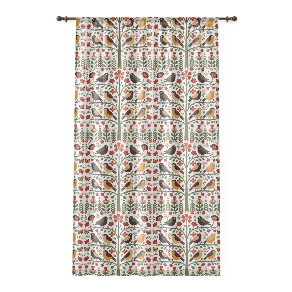 Cozy Bird Curtains – Eco-friendly Polyester 50x84 - Dipaliz