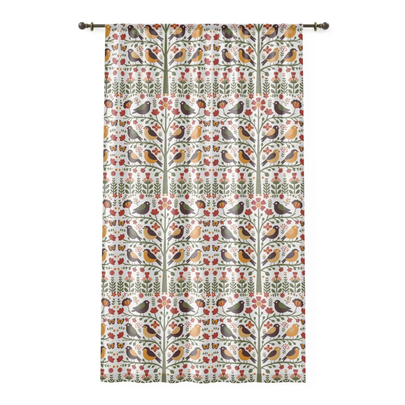 Cozy Bird Curtains – Eco-friendly Polyester 50x84 - Dipaliz