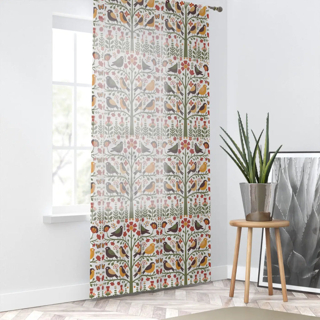 Cozy Bird Curtains – Eco-friendly Polyester 50x84 - Dipaliz