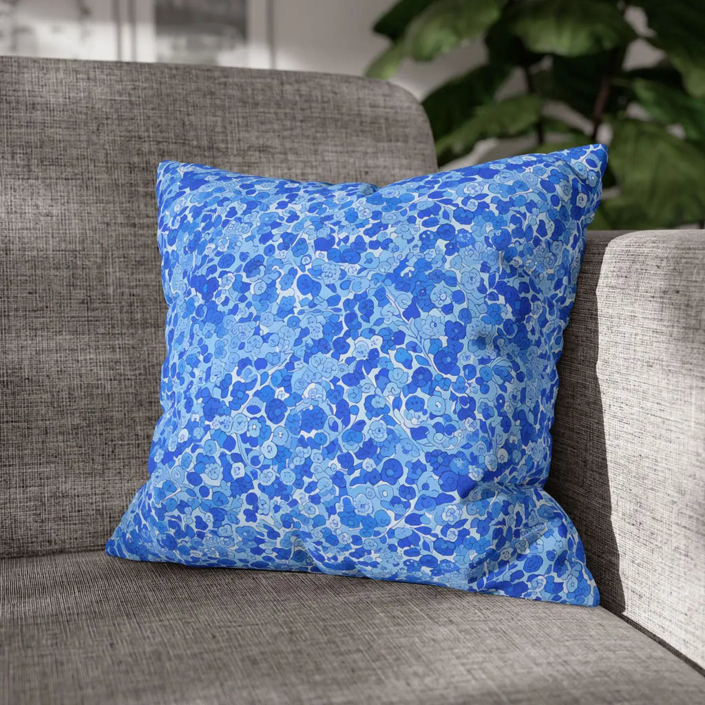 Blue Watercolor Dot Decorative Throw Pillow - Dipaliz