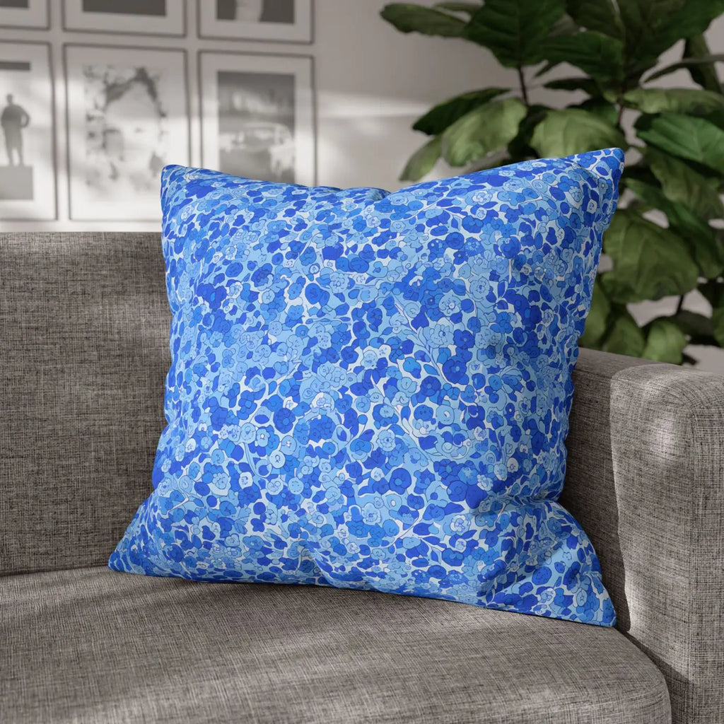 Blue Watercolor Dot Decorative Throw Pillow - Dipaliz