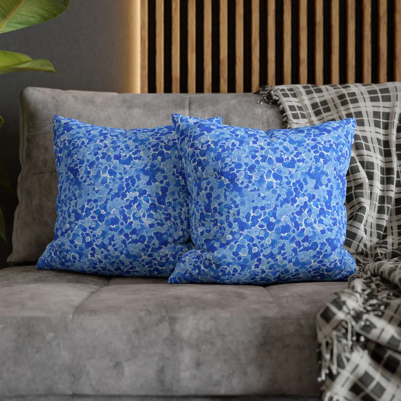 Blue Watercolor Dot Decorative Throw Pillow - Dipaliz