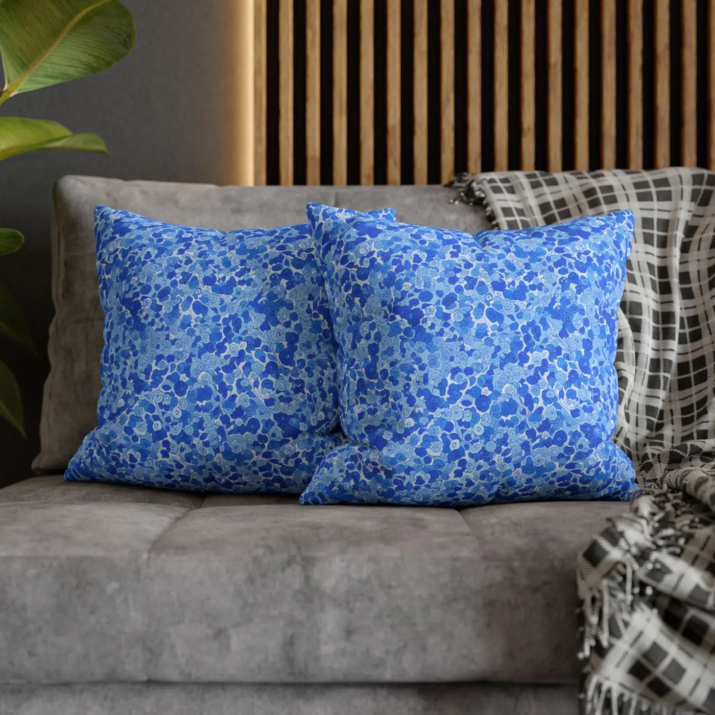 Blue Watercolor Dot Decorative Throw Pillow - Dipaliz