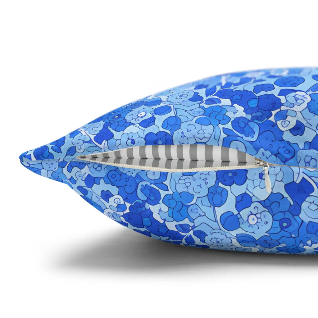 Blue Watercolor Dot Decorative Throw Pillow - Dipaliz