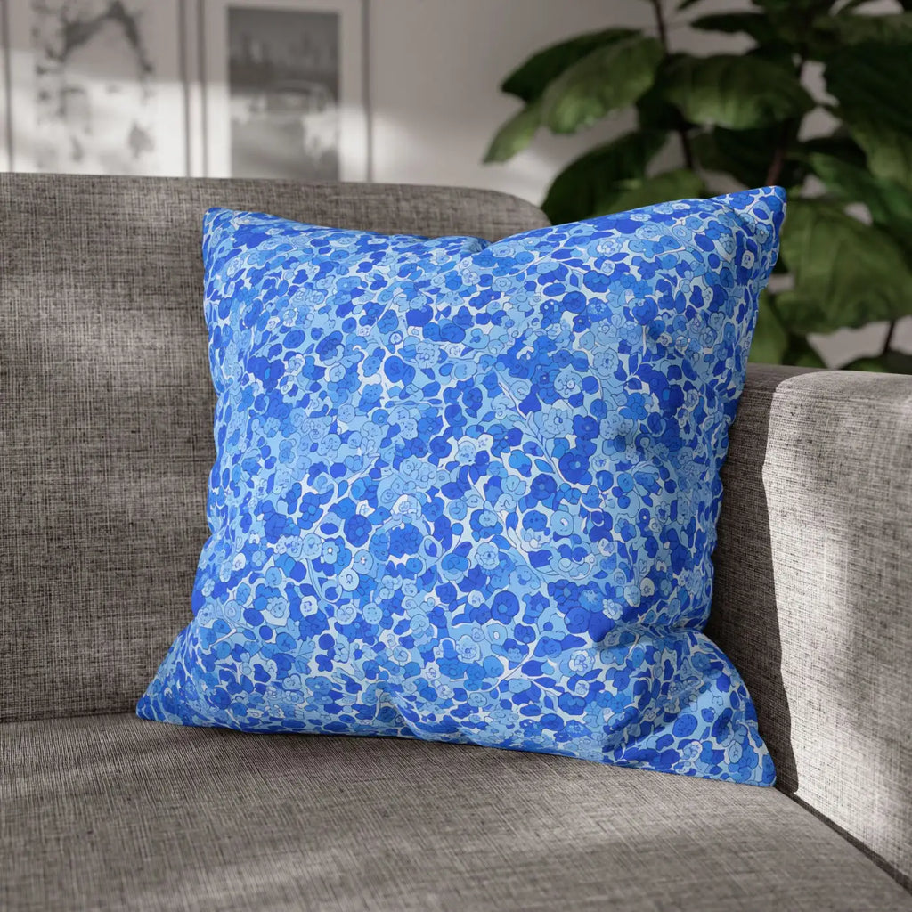 Blue Watercolor Dot Decorative Throw Pillow - Dipaliz