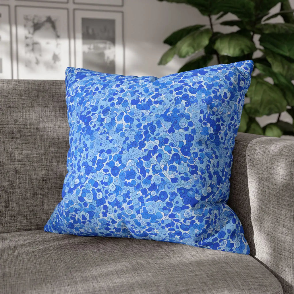 Blue Watercolor Dot Decorative Throw Pillow - Dipaliz