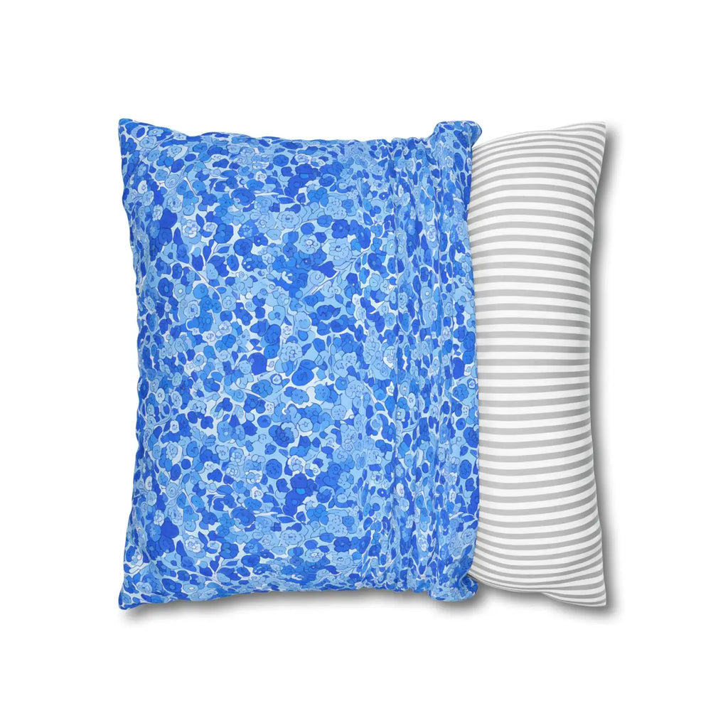 Blue Watercolor Dot Decorative Throw Pillow - Dipaliz