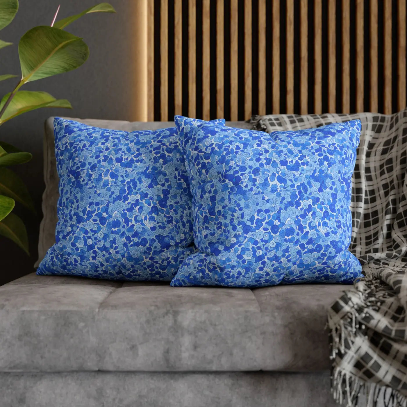 Blue Watercolor Dot Decorative Throw Pillow - Dipaliz