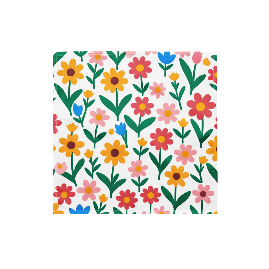 Vibrant Floral Bandana – Eco Friendly Recycled - Dipaliz