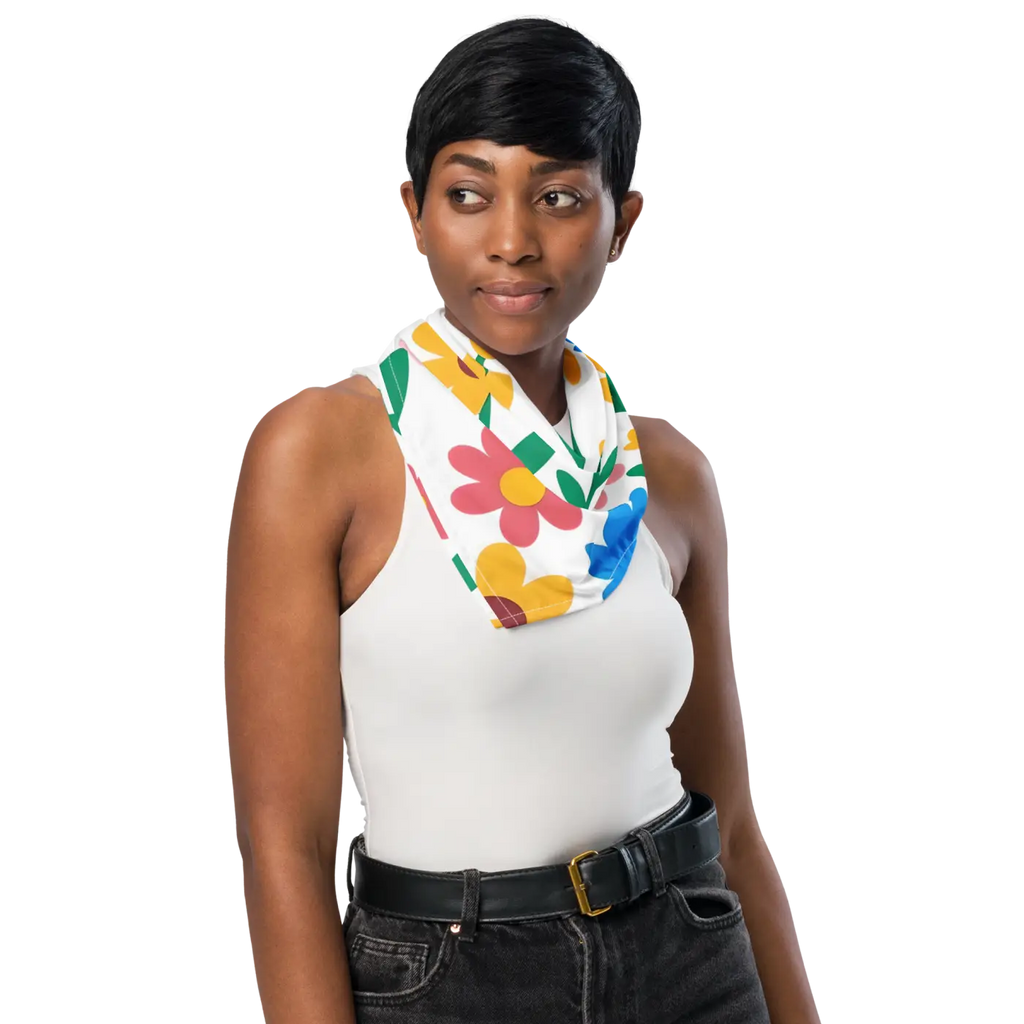 Vibrant Floral Bandana – Eco Friendly Recycled - Dipaliz