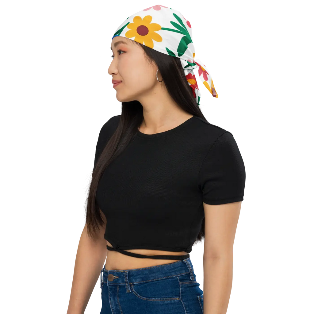 Vibrant Floral Bandana – Eco Friendly Recycled - Dipaliz