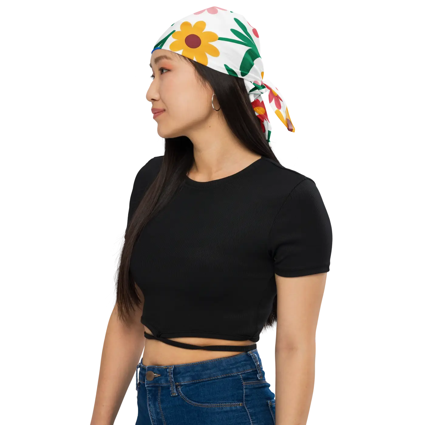 Vibrant Floral Bandana – Eco Friendly Recycled - Dipaliz