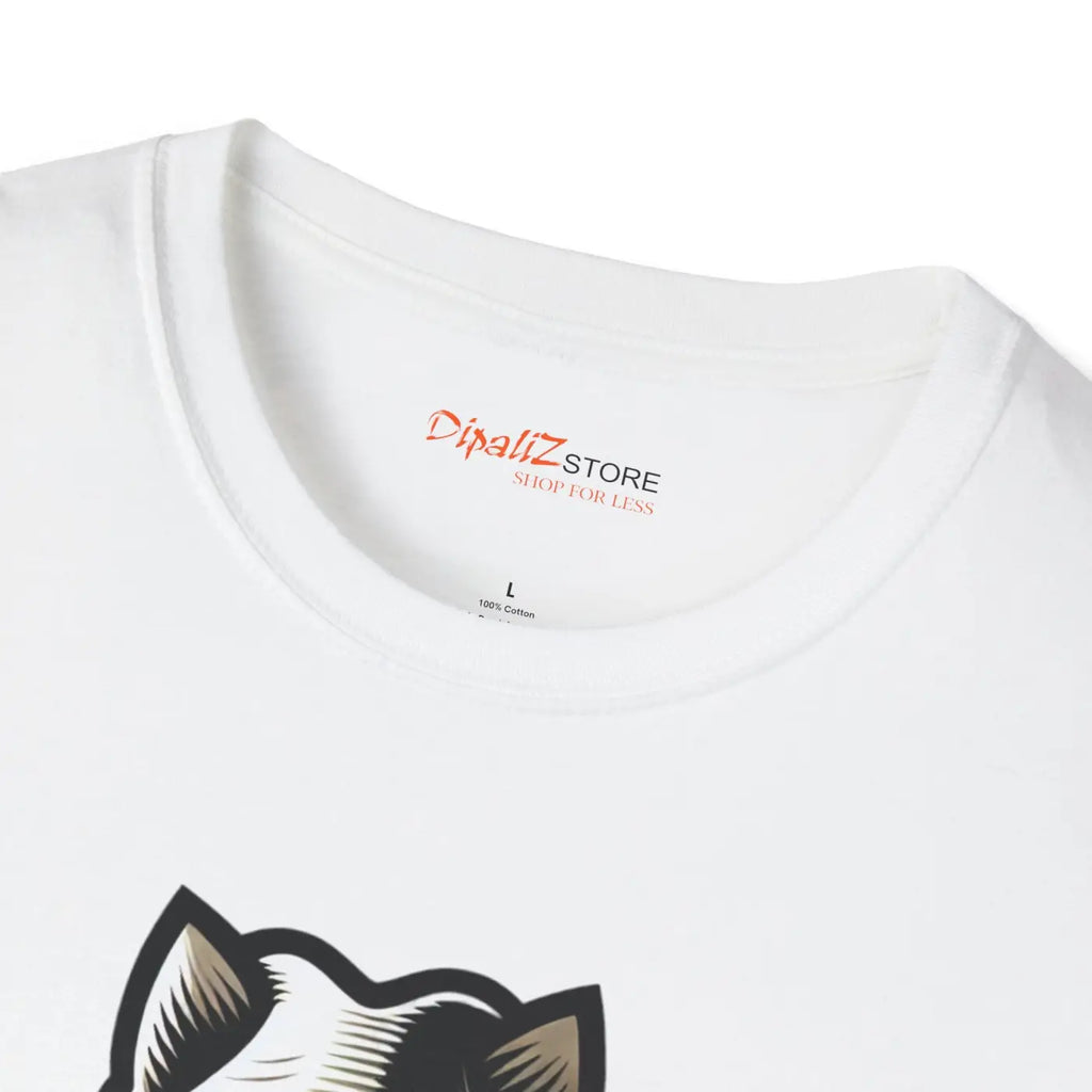 Cat with a Hat Cotton Tee – Eco-friendly Clothing - Dipaliz