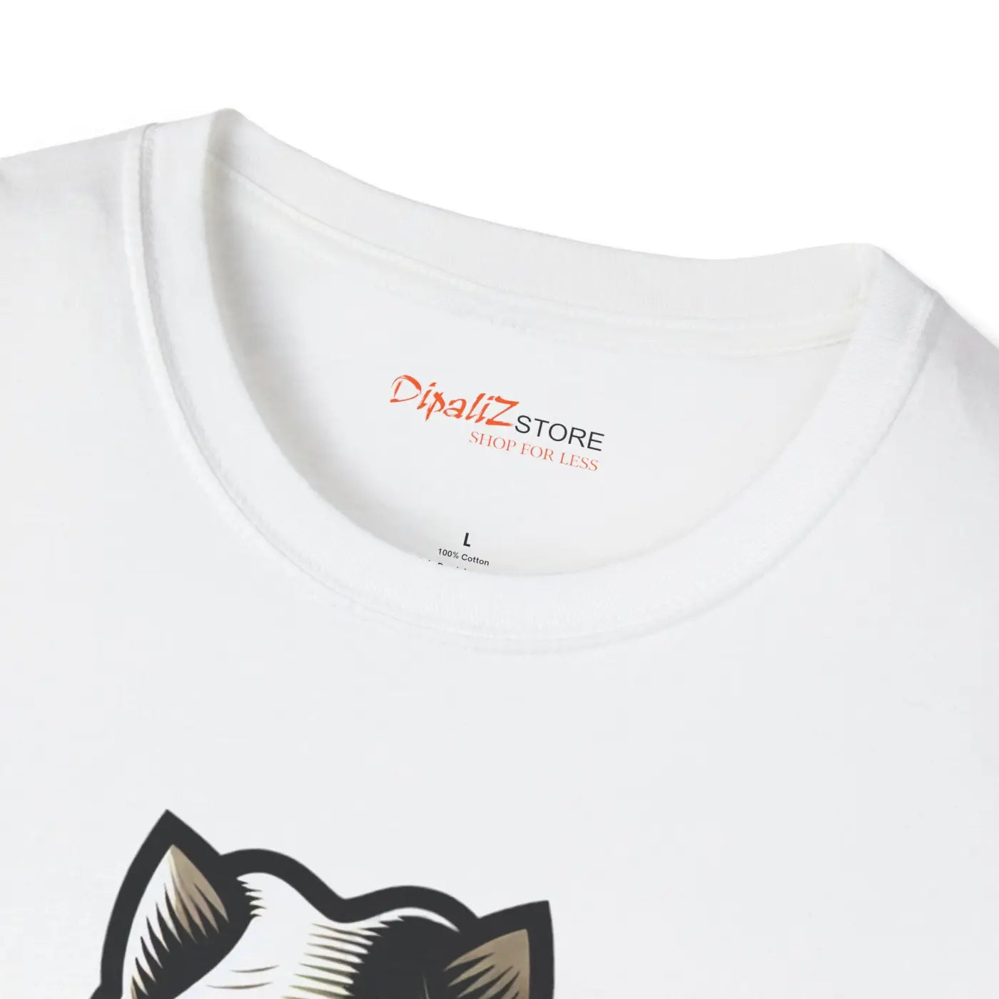 Cat with a Hat Cotton Tee – Eco-friendly Clothing - Dipaliz