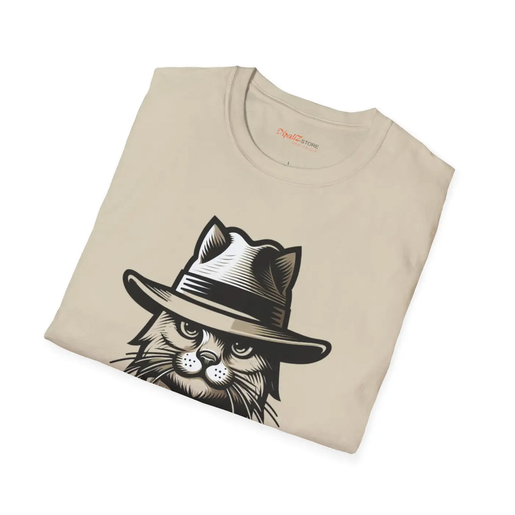 Cat with a Hat Cotton Tee – Eco-friendly Clothing - Dipaliz