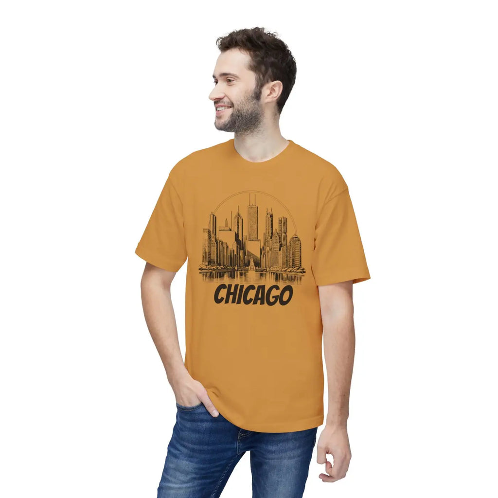 Chicago City Skyline Cotton Tee – Eco Friendly - Dipaliz