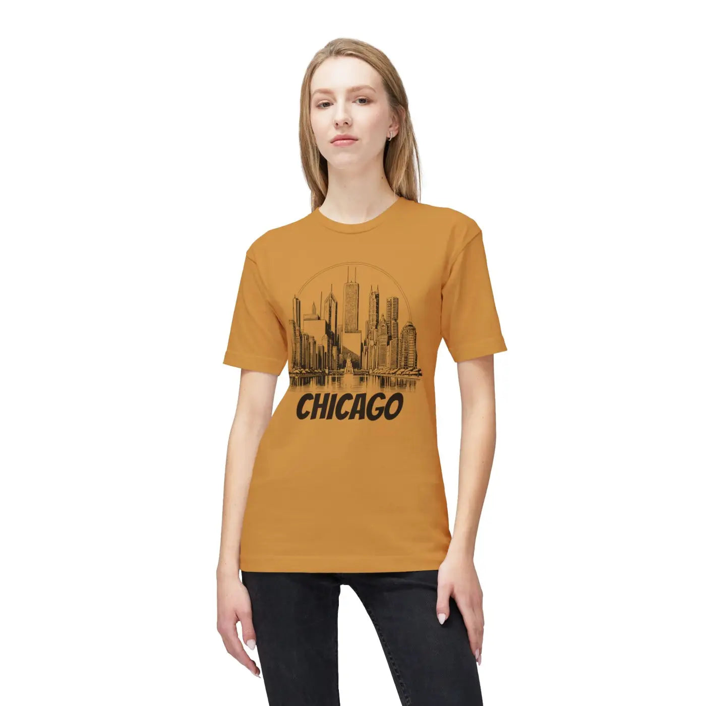 Chicago City Skyline Cotton Tee – Eco Friendly - Dipaliz