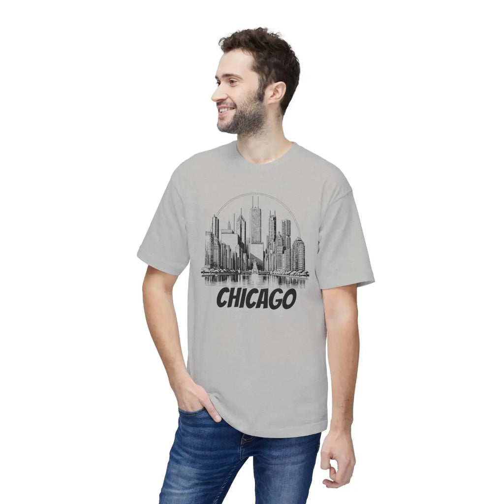 Chicago City Skyline Cotton Tee – Eco Friendly - Dipaliz