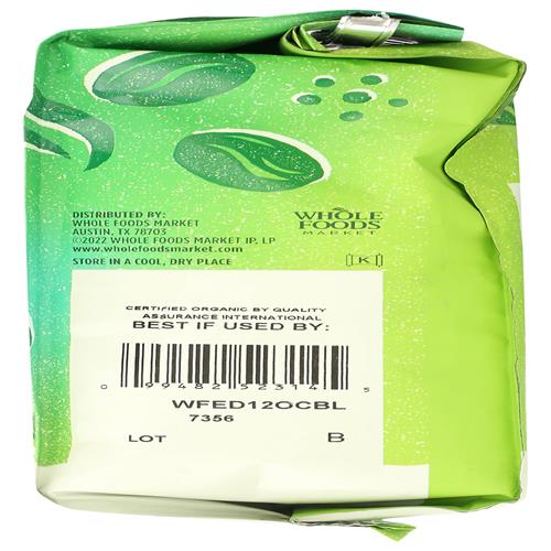 Whole Foods Market, Organic Continental Blend Ground Coffee, Medium-Light Roast, 12 Ounce