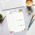 Floral Daily Planner – Eco Friendly 8.5x11 - Dipaliz