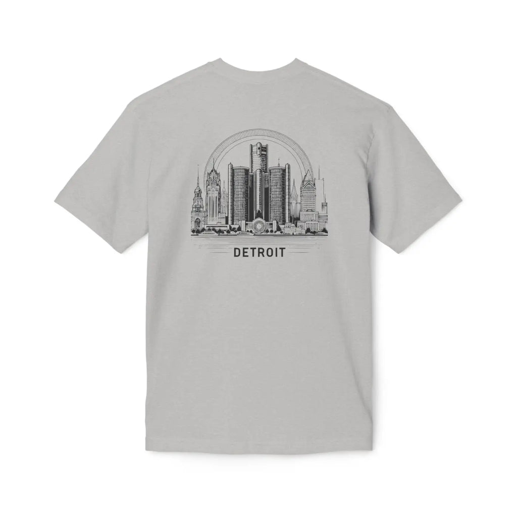 Detroit City Skyline Cotton Tee – Eco-friendly - Dipaliz