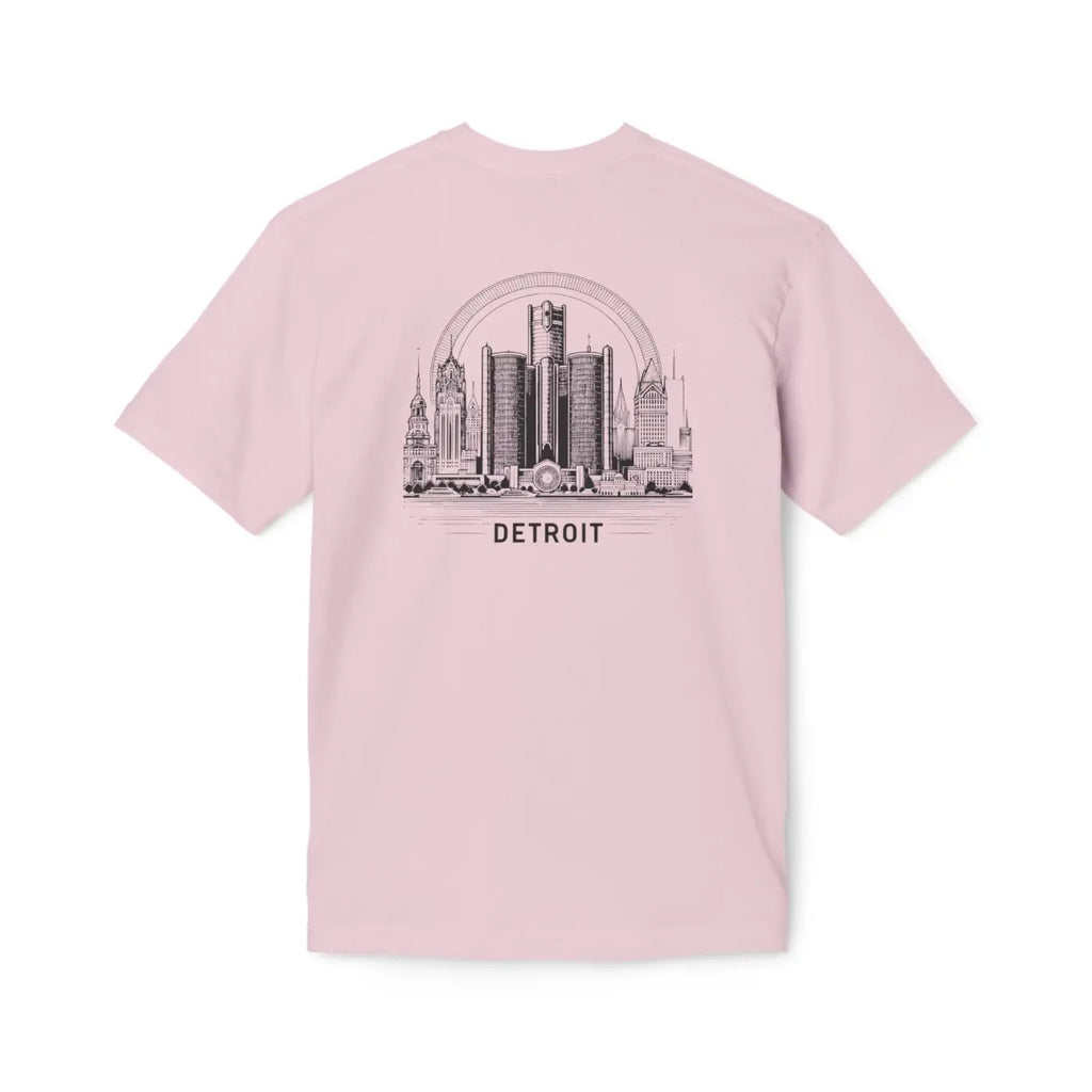 Detroit City Skyline Cotton Tee – Eco-friendly - Dipaliz