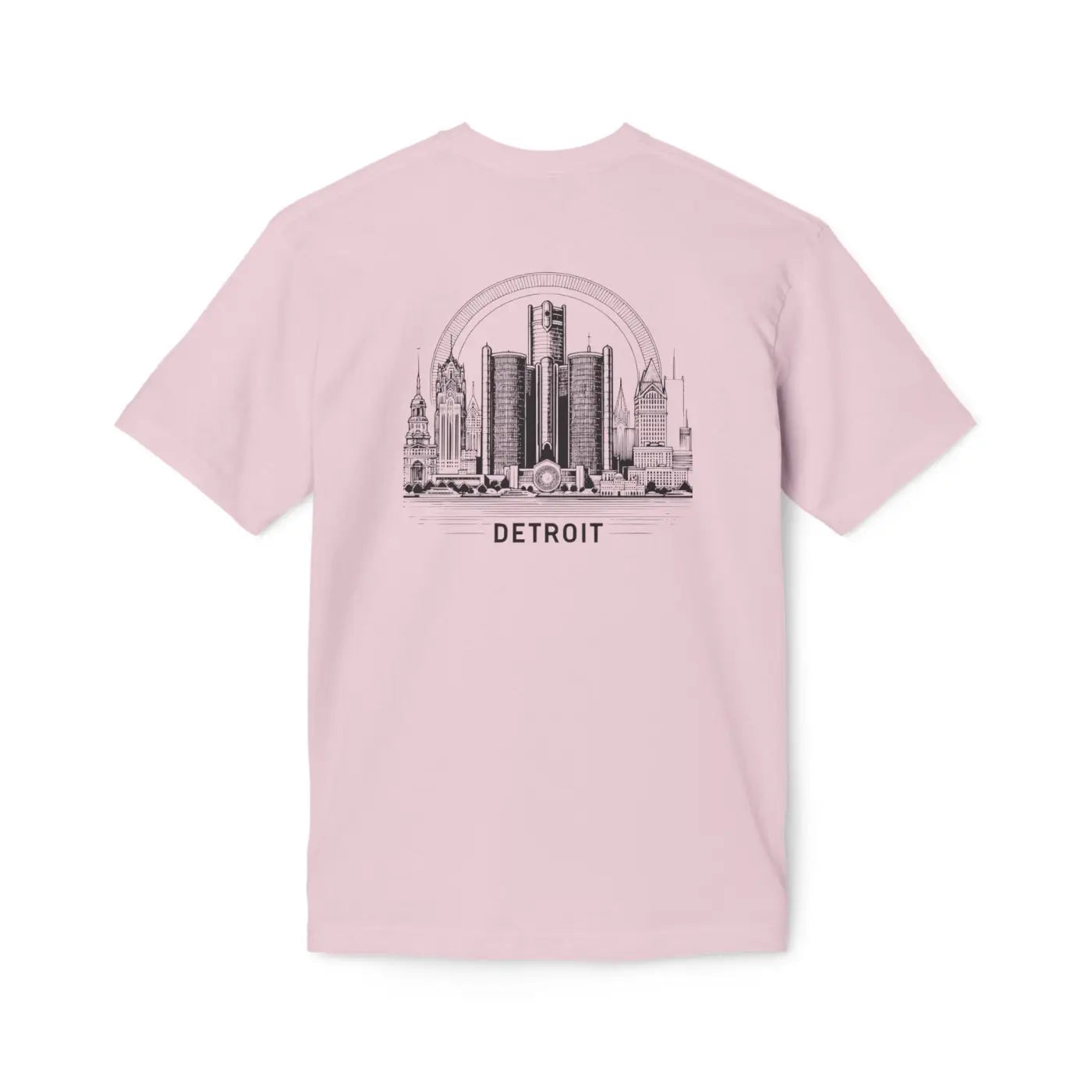 Detroit City Skyline Cotton Tee – Eco-friendly - Dipaliz