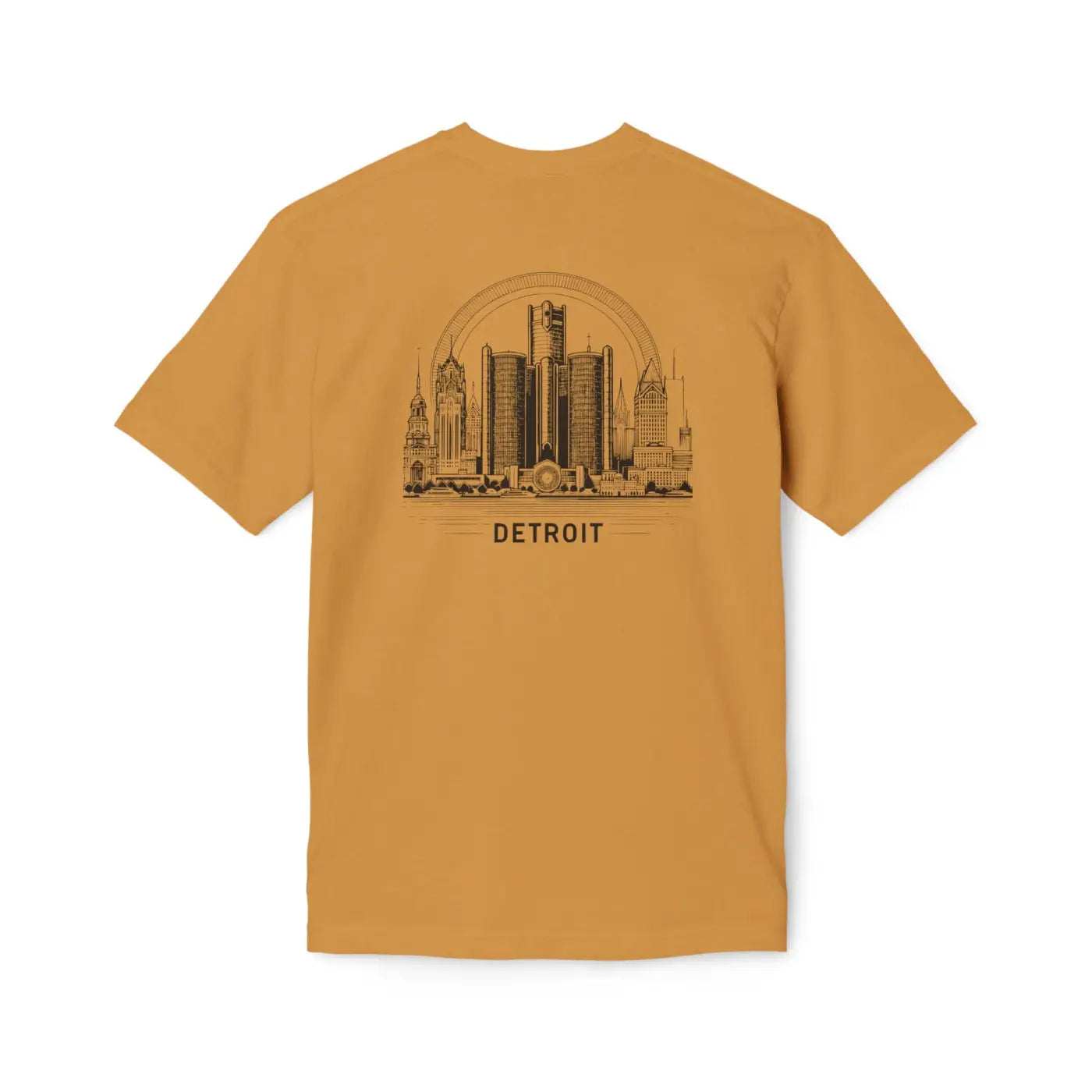 Detroit City Skyline Cotton Tee – Eco-friendly - Dipaliz