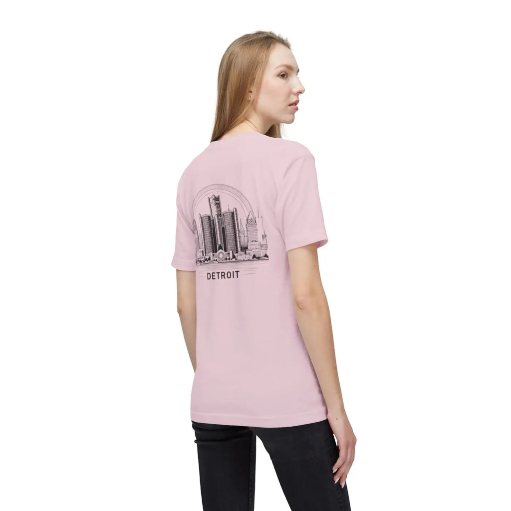 Detroit City Skyline Cotton Tee – Eco-friendly - Dipaliz