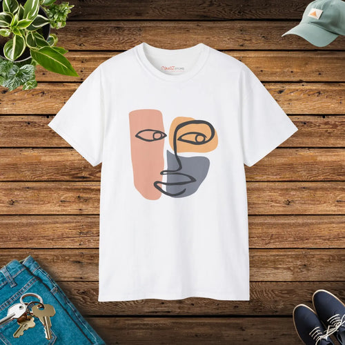 Abstract Face Ultra Cotton Tee - Eco-friendly - Dipaliz